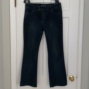 Banana Republic Dark Navy Jeans, 2” Wide Low Waistband Size 10